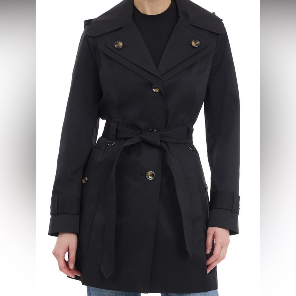 London Fog Women's Black Trench Coat